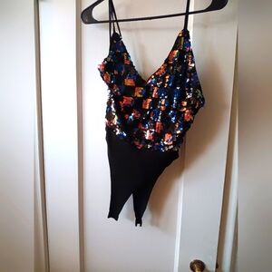 Sequin Multicolor Bodysuit
